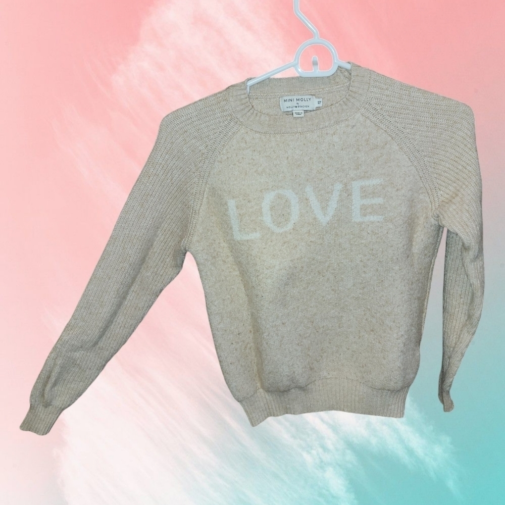Mini Molly Bracken Sweater 12Y Love Knit Cozy soft T44